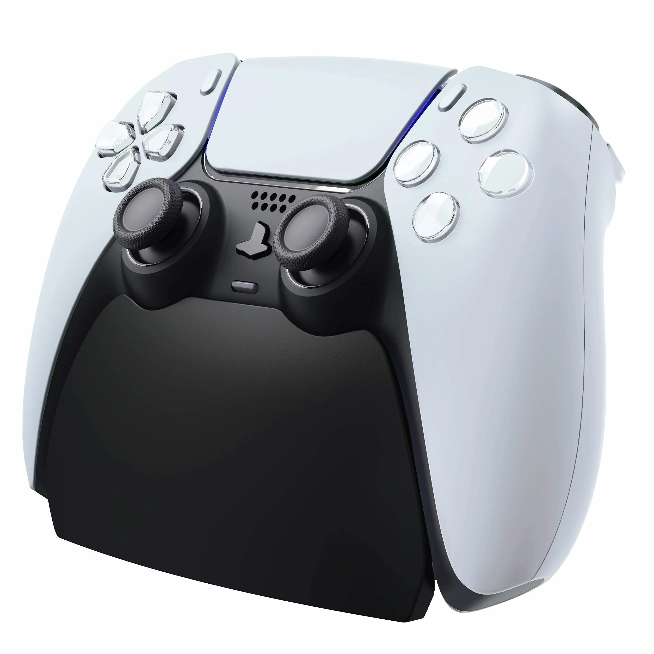 playvital Solidny czarny stojak na kontroler do PS5, akcesoria do gamepada, uchwyt biurkowy do kontrolera ps5 z gumowymi podkładkami