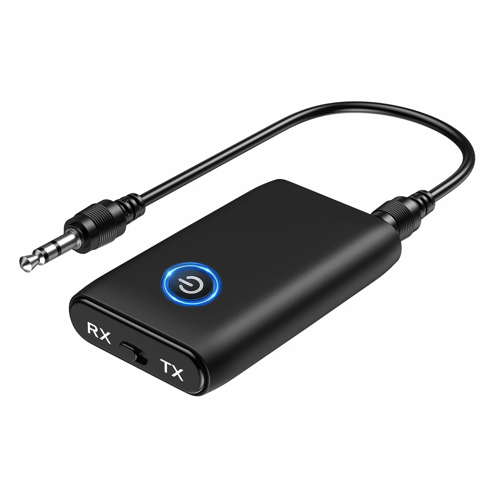 ORIA Samochodowy odbiornik Bluetooth, adapter Bluetooth 5.3, 2 w 1, pomocniczy adapter Bluetooth do samochodu, zestawu słuchawkowego, zestawu głośnomówiącego, ładowania USB