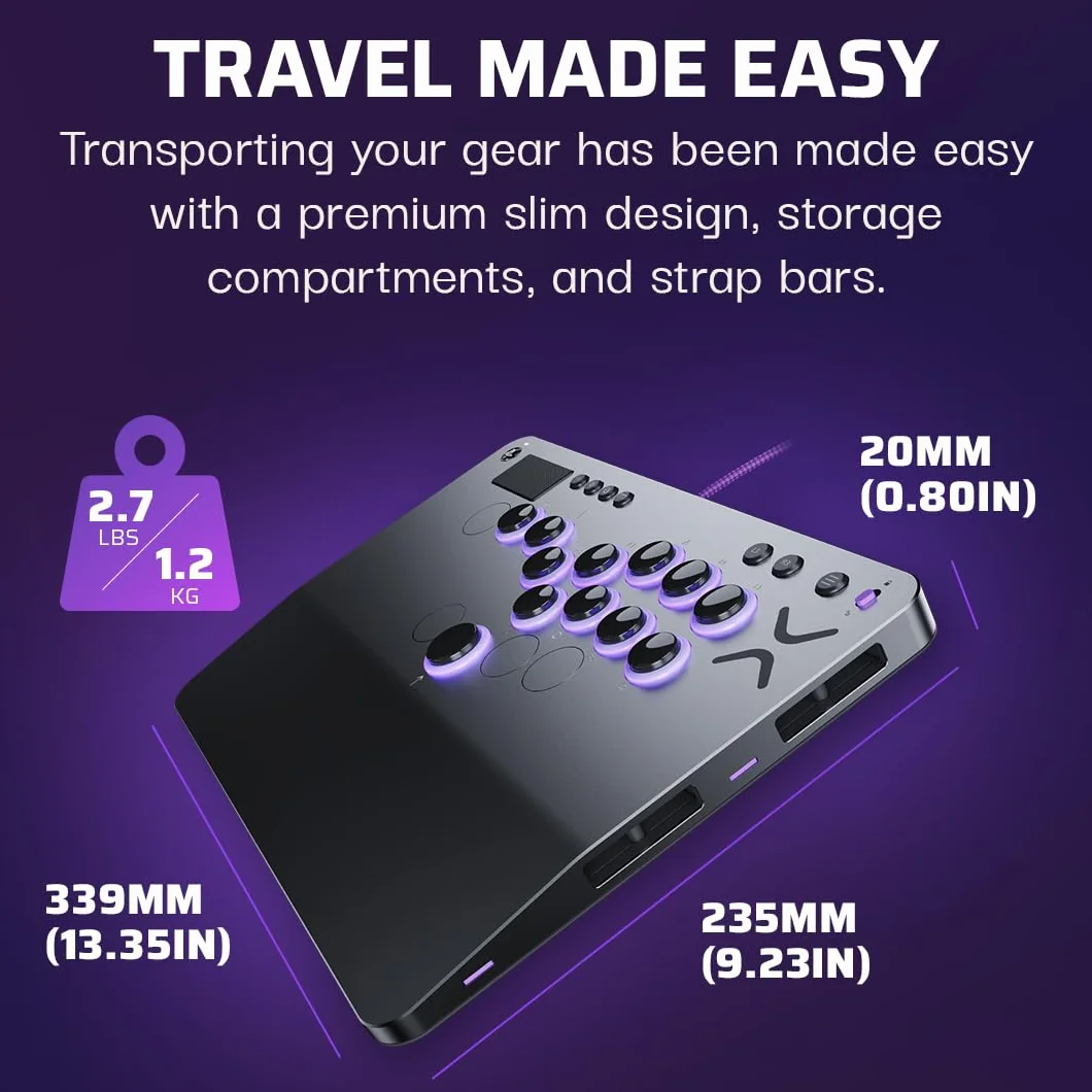 Turtle Beach Victrix Pro KO Leverless All Button Fight Stick for PlayStation 5, Officially Licensed PS5|PS4, Windows 10/11 PC, Customizable eSports Tournament Ready Controller, Gray