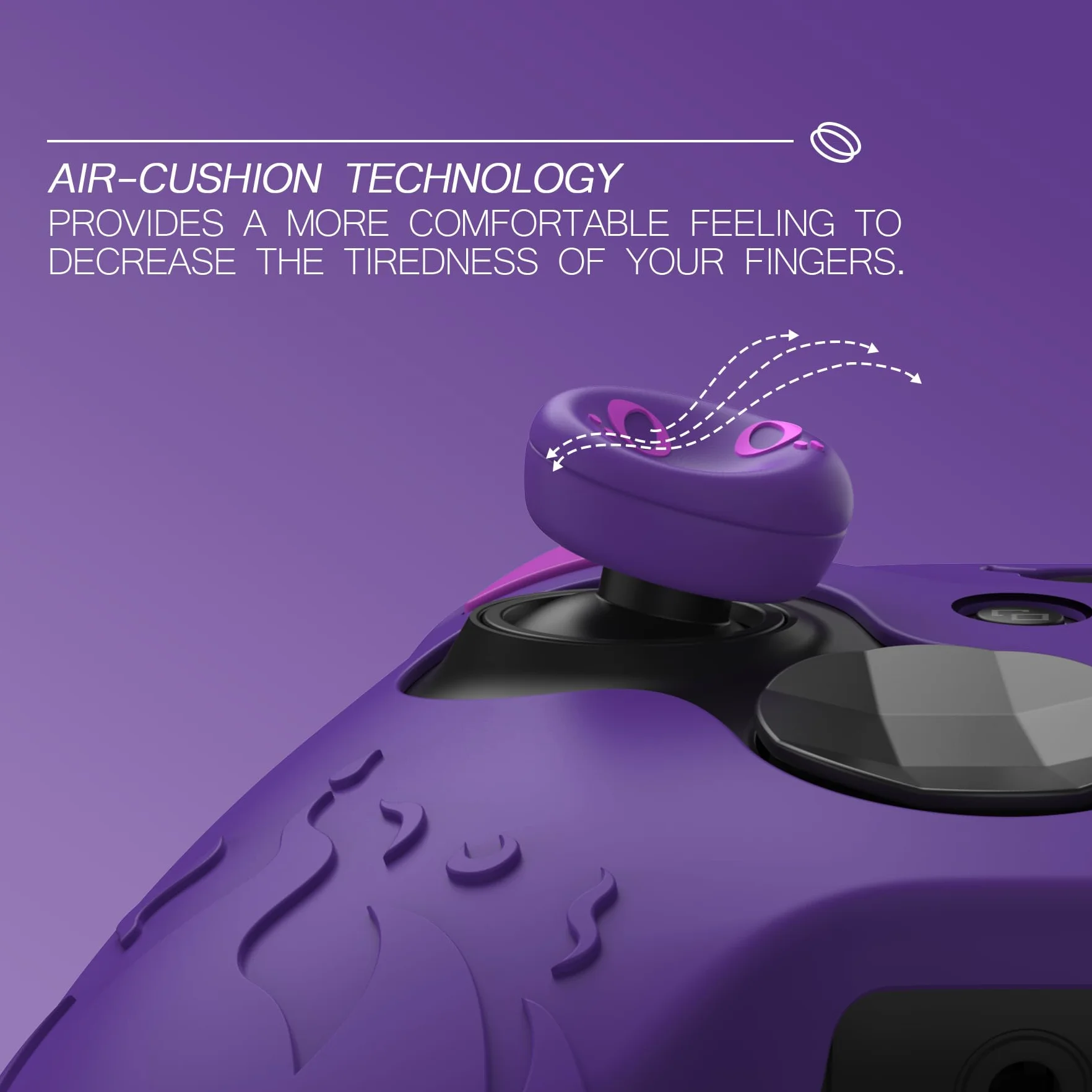 PlayVital Osłona Ochronna do Xbox Elite Series 2,Etui na Kontroler do Xbox Elite 2 Core z Nakładkami na Joystick,Silikonowa Ochrona Antypoślizgowa–Fioletowa, Edycja Demon