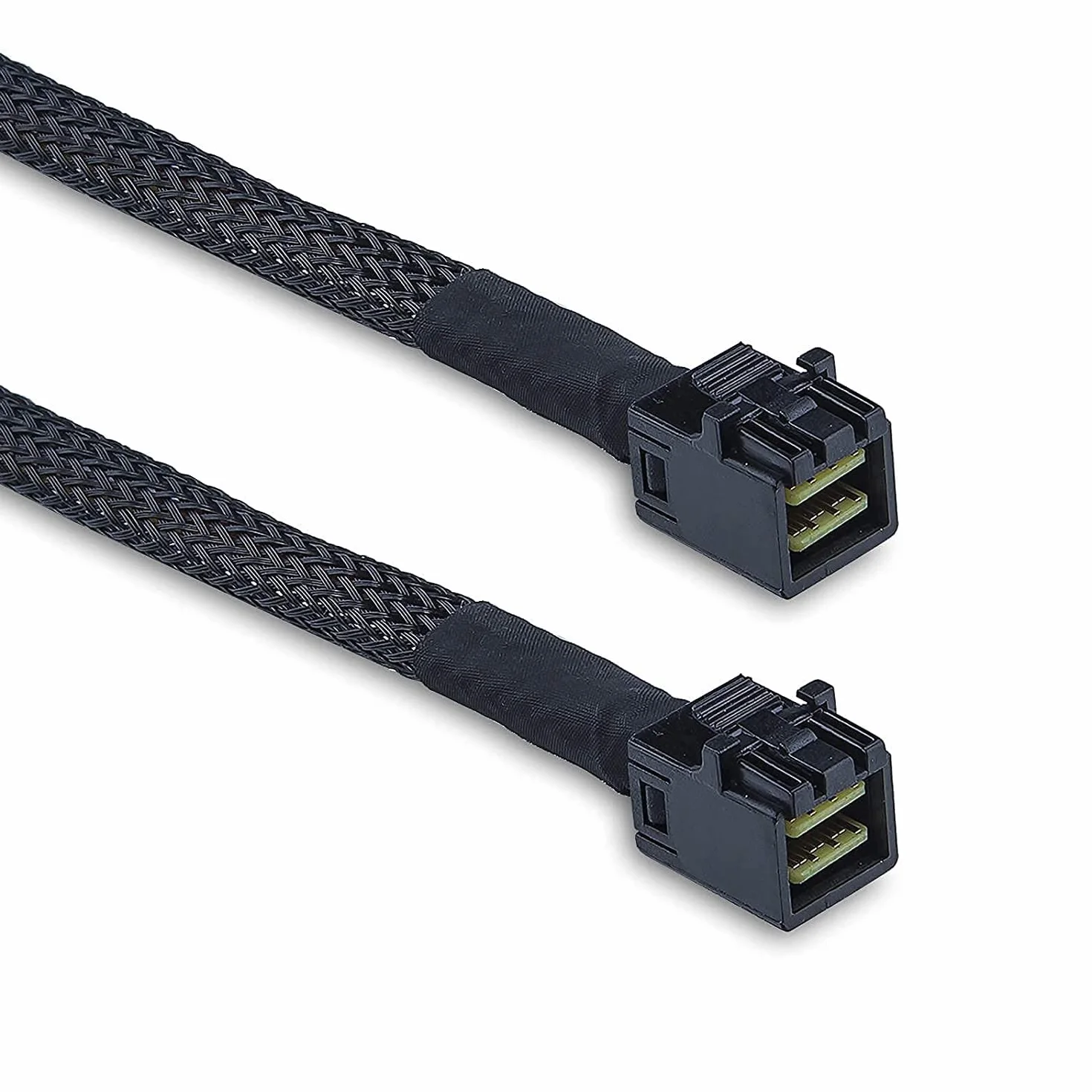 SFF-8643 do SFF-8643 12G wewnętrzny kabel mini SAS HD, z paskiem bocznym, kompatybilny z kontrolerem RAID lub PCI Express, 100 omów, 0,5 m (1,6 ft)