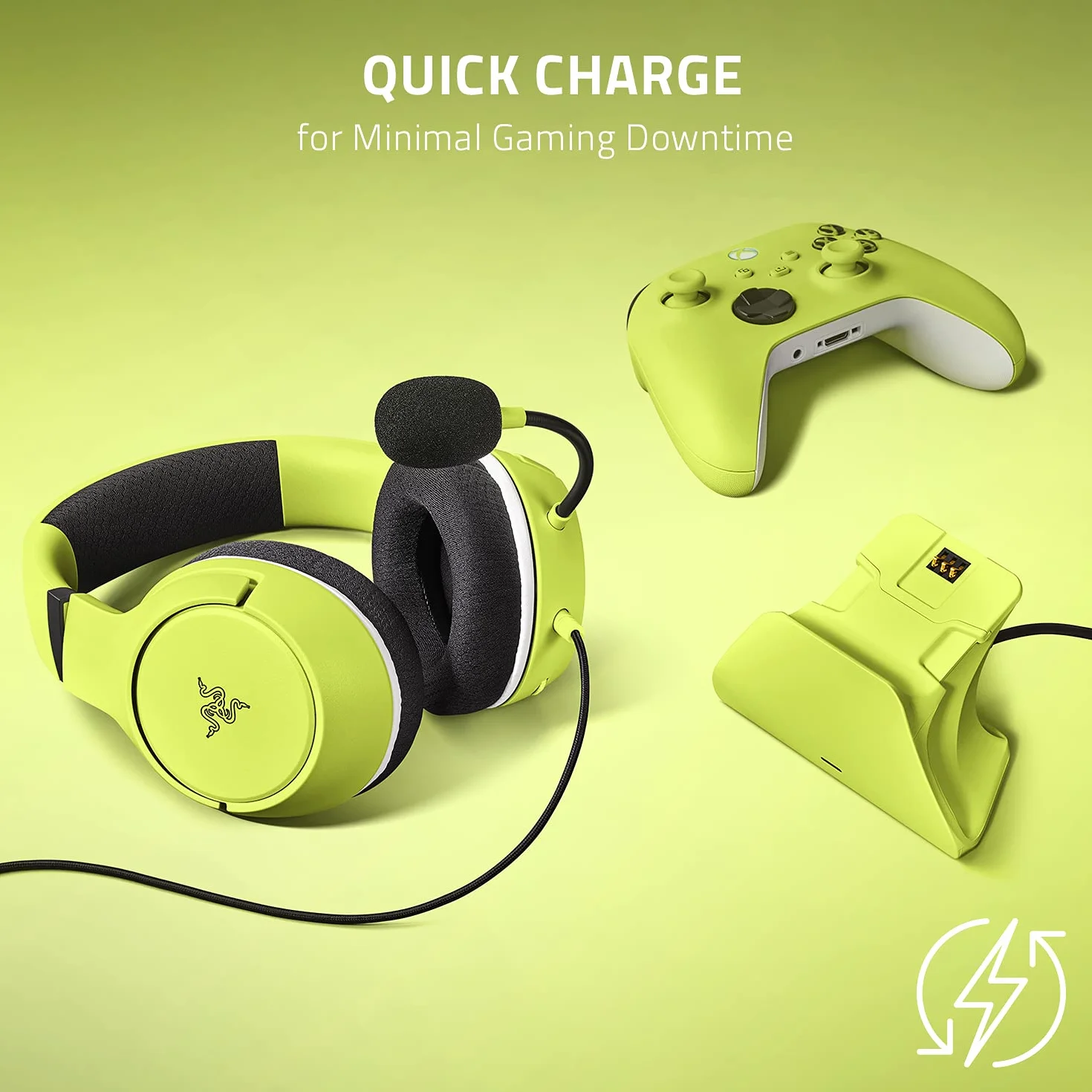 Razer Uniwersalny stojak do szybkiego ładowania do Xbox Series X|S: magnetyczne bezpieczne ładowanie - idealnie pasuje do kontrolerów bezprzewodowych Xbox - zasilany przez USB - czarny (kontroler