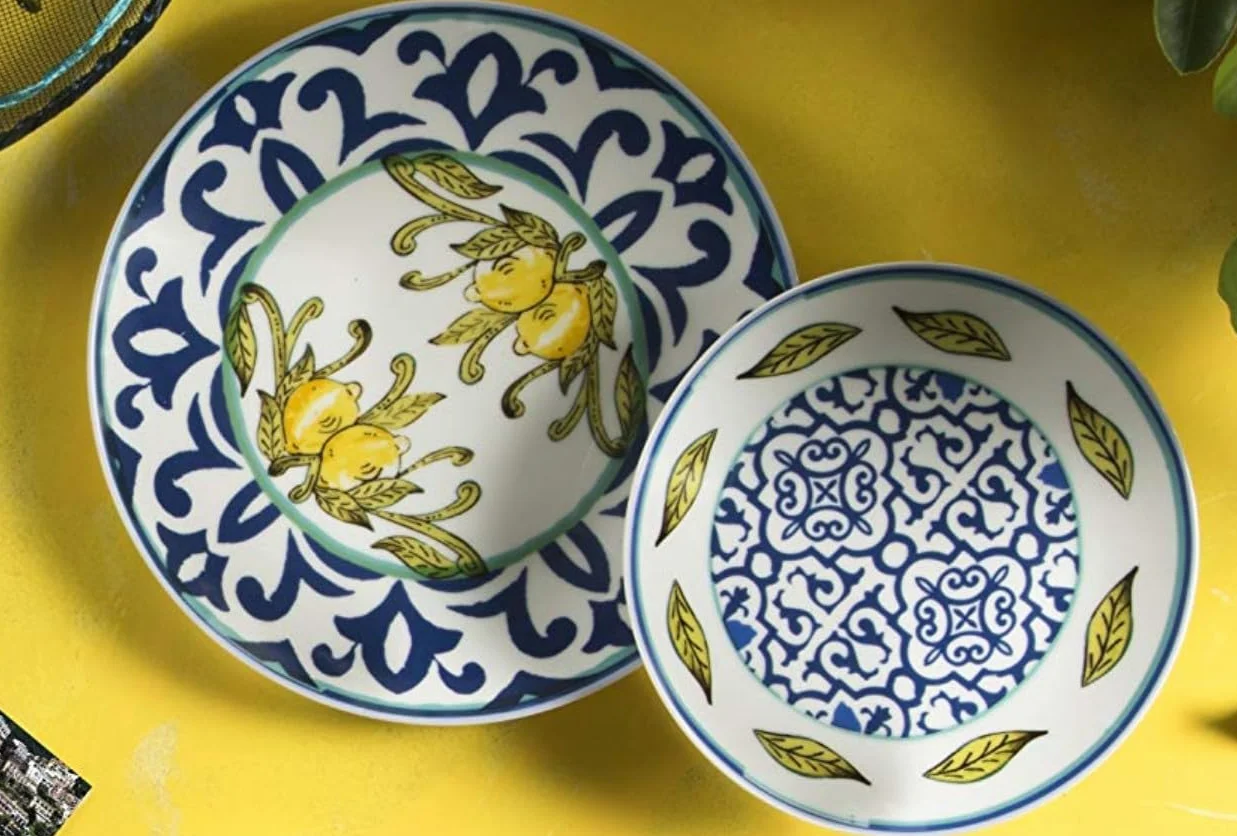 Excelsa Amalfi 6-częściowy zestaw talerzy porcelanowych do pizzy