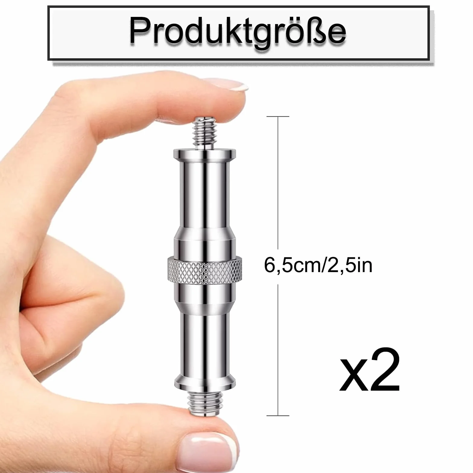 2 sztuki stojaków gwintowanych, sworzeń czopowy, adapter, sworzeń gwintowany, statyw świetlny, akcesoria, uchwyt statywu do aparatu, śruba, adapter do śruby świetlnej