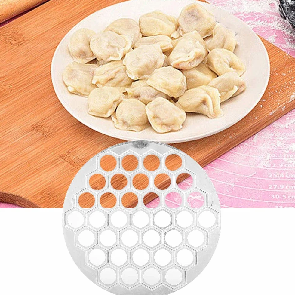 Forma do pierogów, domowe DIY narzędzia do pierogów ze stopu aluminium z 37 małymi otworami srebrne pierogi ekspres przybory kuchenne