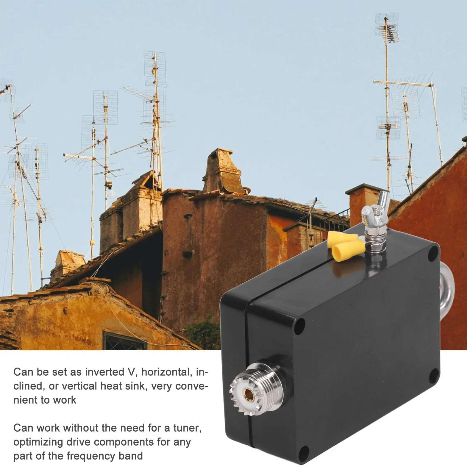 Balun 49:1, Balun Antenowy Krótkofalowy PEP 100 W, Balun Antenowy z Zasilaniem Końcowym z żeńskim Złączem BNC, łatwy do Ustawienia Barron