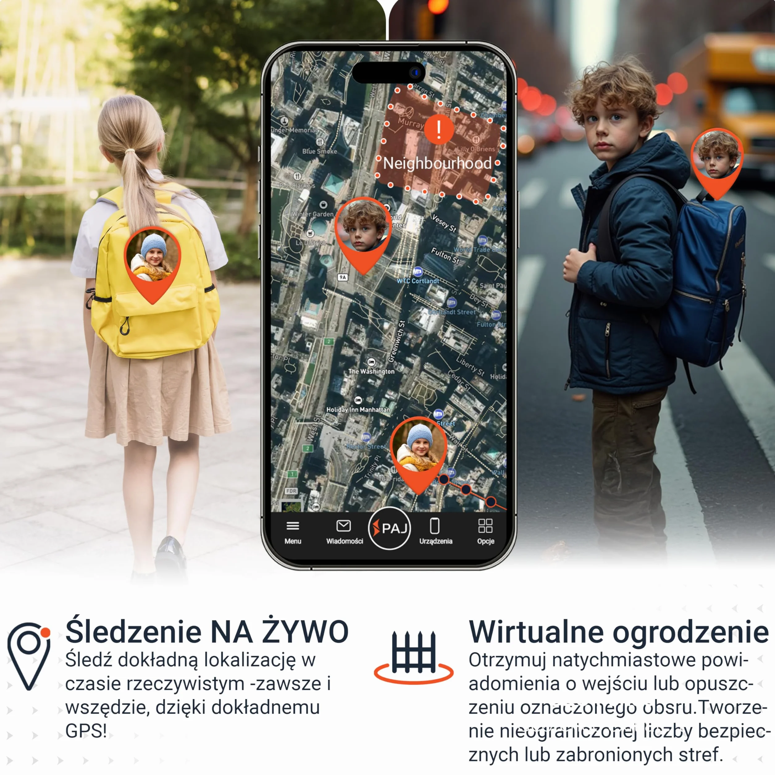 PAJ People Finder 4G Mini Lokalizator GPS Dzieci Seniorów Demencja – Śledzenie Na Żywo – Bateria 5 Dni – Aplikacja Mobilna Geoogrodzenie Powiadomienia Alarm SOS Antykradzieżowy