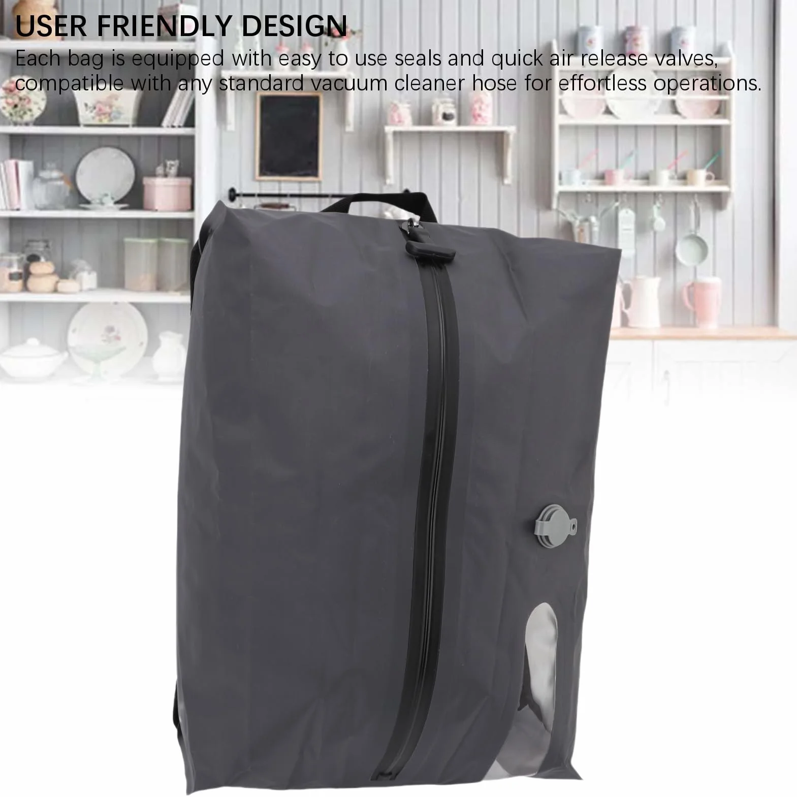Yosoo Health Gear Wielokrotnego Użytku Próżniowe Worki Kompresyjne TPU, 16 L 30 L Worki Oszczędnościowe do Podróży, Bagażu, Walizek i Plecaków, z IPX8 i bezprzewodową pompką (GRAY)