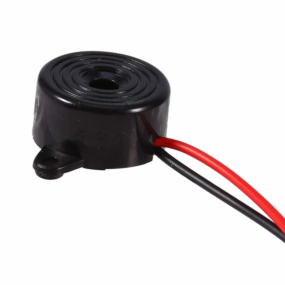 Elektroniczny Brzęczyk, 3-24 V Piezo Elektroniczny Dźwięk Ostrzegawczy Brzęczyk Alarm 85-95dB Ciągły Dźwięk Długość Kabla 100mm