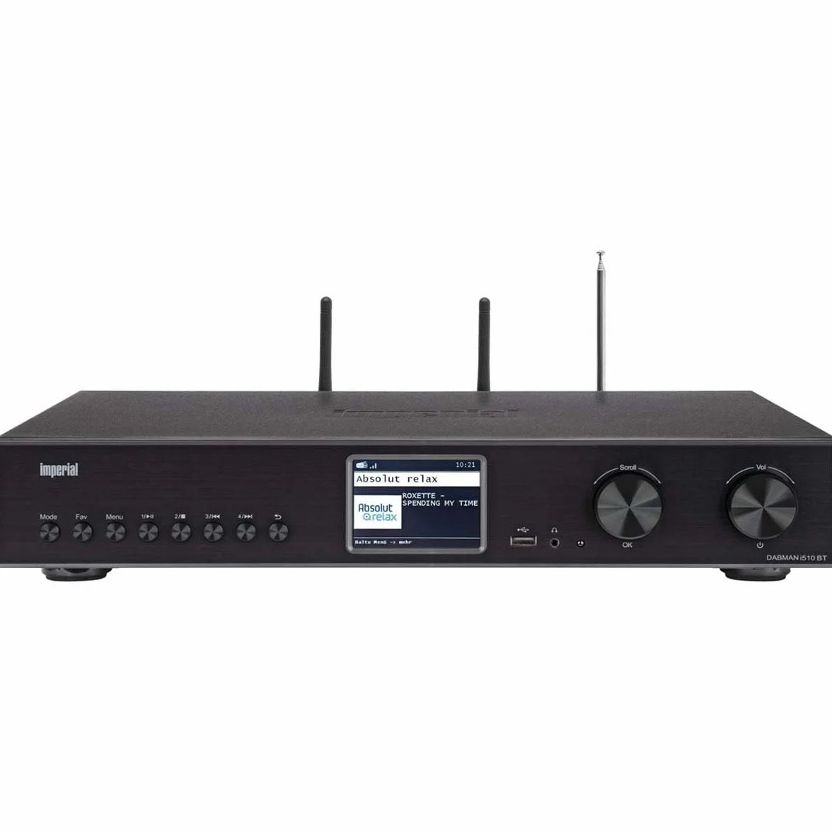 Imperial DABMAN i510 BT – tuner Hi-Fi radio internetowe/radio cyfrowe (DAB+/DAB/UKW/WLAN/LAN, Bluetooth, USB, usługi streamingowe Amazon Music, Napster i wiele innych), czarny