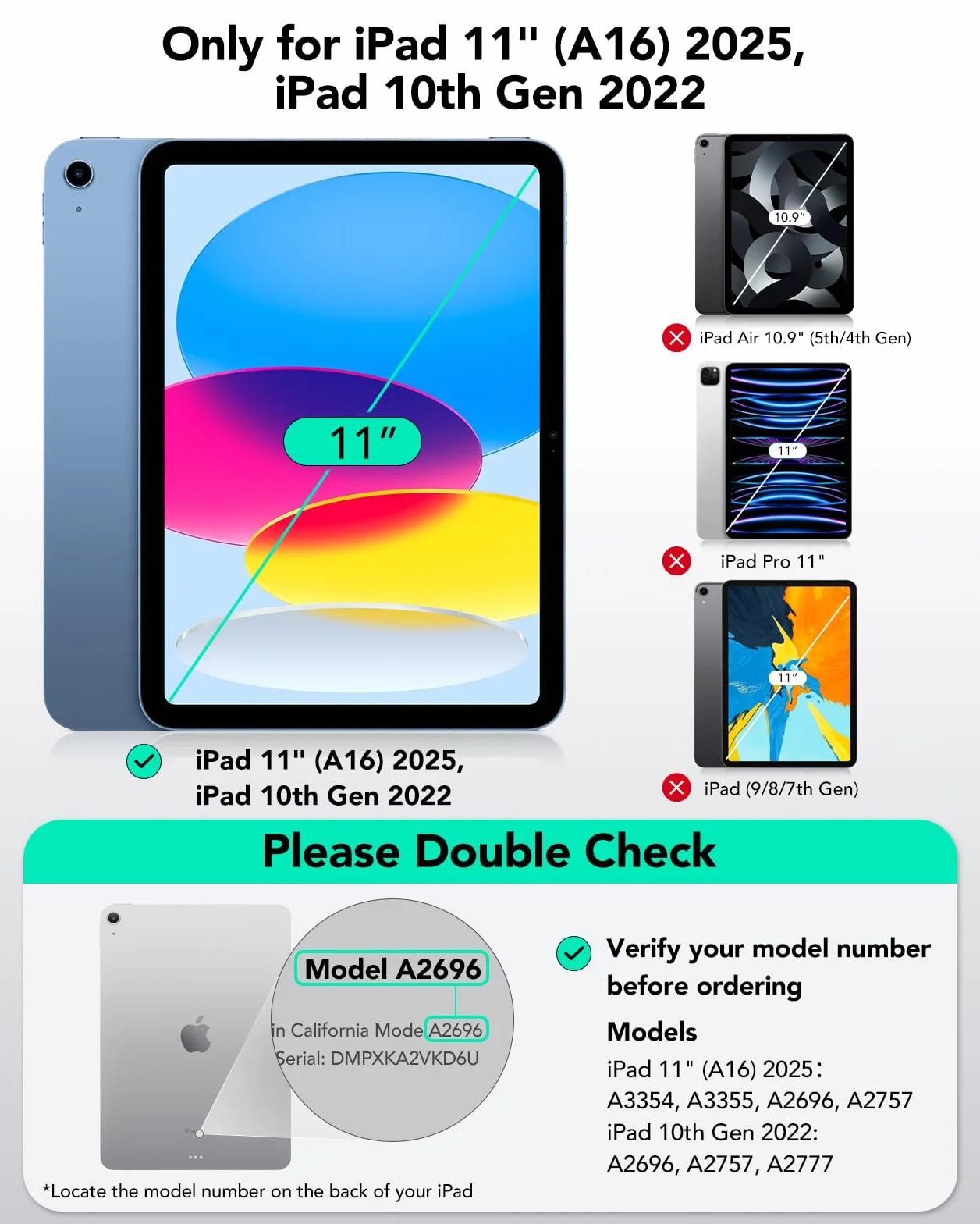 ESR Etui Flex na iPad 11 (A16) 2025/10 generacji z klawiaturą, ultralekka, magnetyczna zdejmowana klawiatura do iPada 10,9" z trybami pisania i przeglądania, duży, precyzyjny gładzik, ciemnoszary