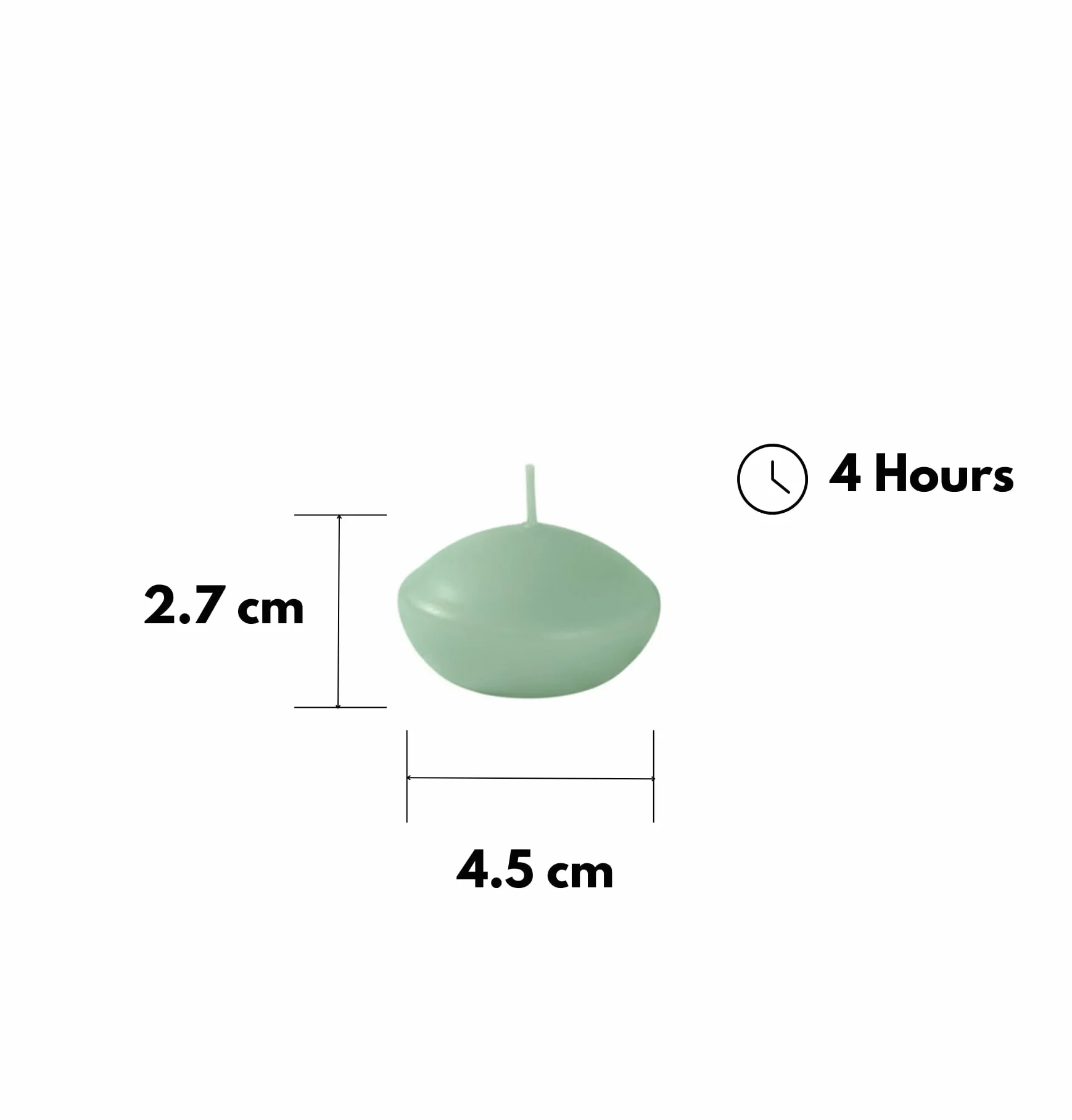 Świece pływające Cereria Di Giorgio 4,5 cm 2,7 cm 20 szt. szaro-zielone